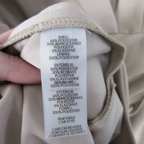 Tommy Hilfiger Knee-Length Wrap Dress Long Sleeve Belted Work Office 12 Tan 670 - Picture 5 of 11